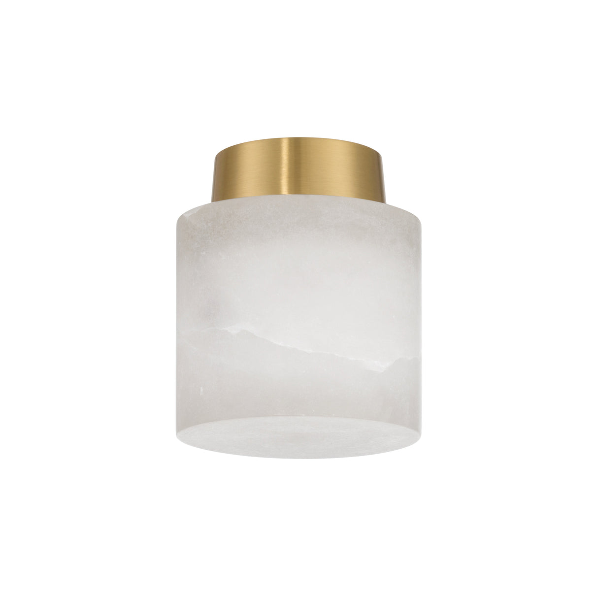 Clark Extra Small Flush Mount 6", Aged Brass and Alabaster