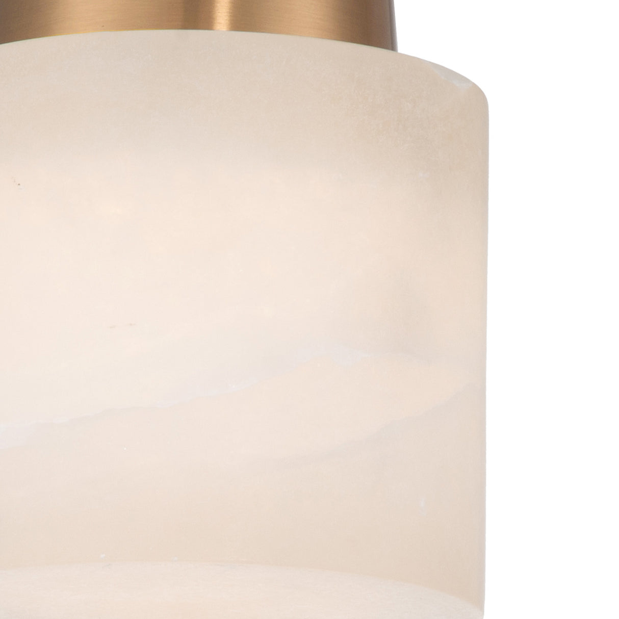 Clark Extra Small Flush Mount 6", Aged Brass and Alabaster