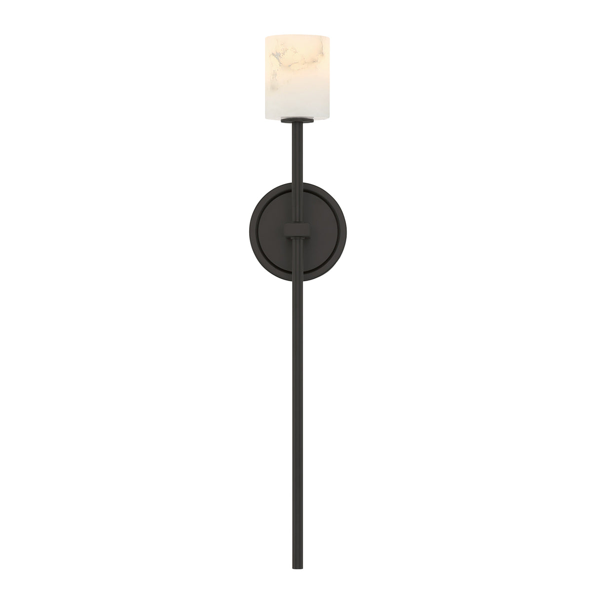 Arlo Wall Sconce 11", Matte Black and Alabaster