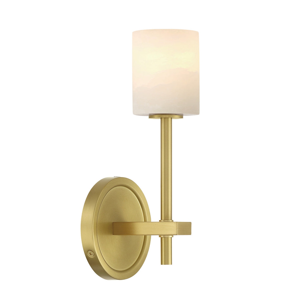 Arlo Wall Sconce 11", Soft Brass and Alabaster
