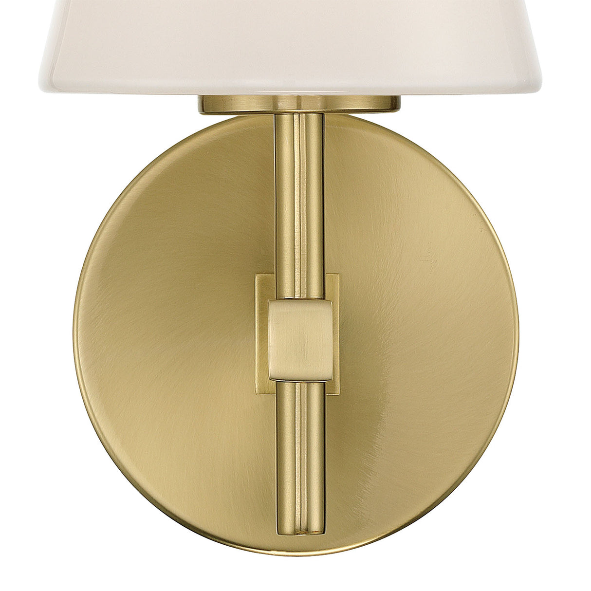 Atticus Wall Sconce 11", Brass and Opal Glass