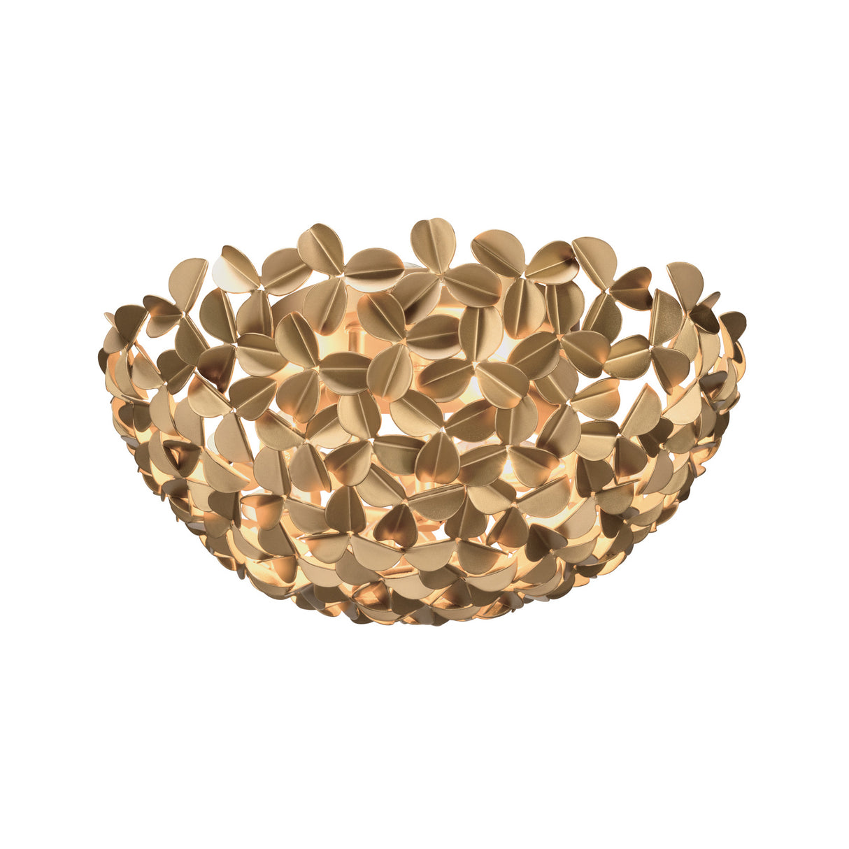 Florence Flush Mount 16", Soft Brass