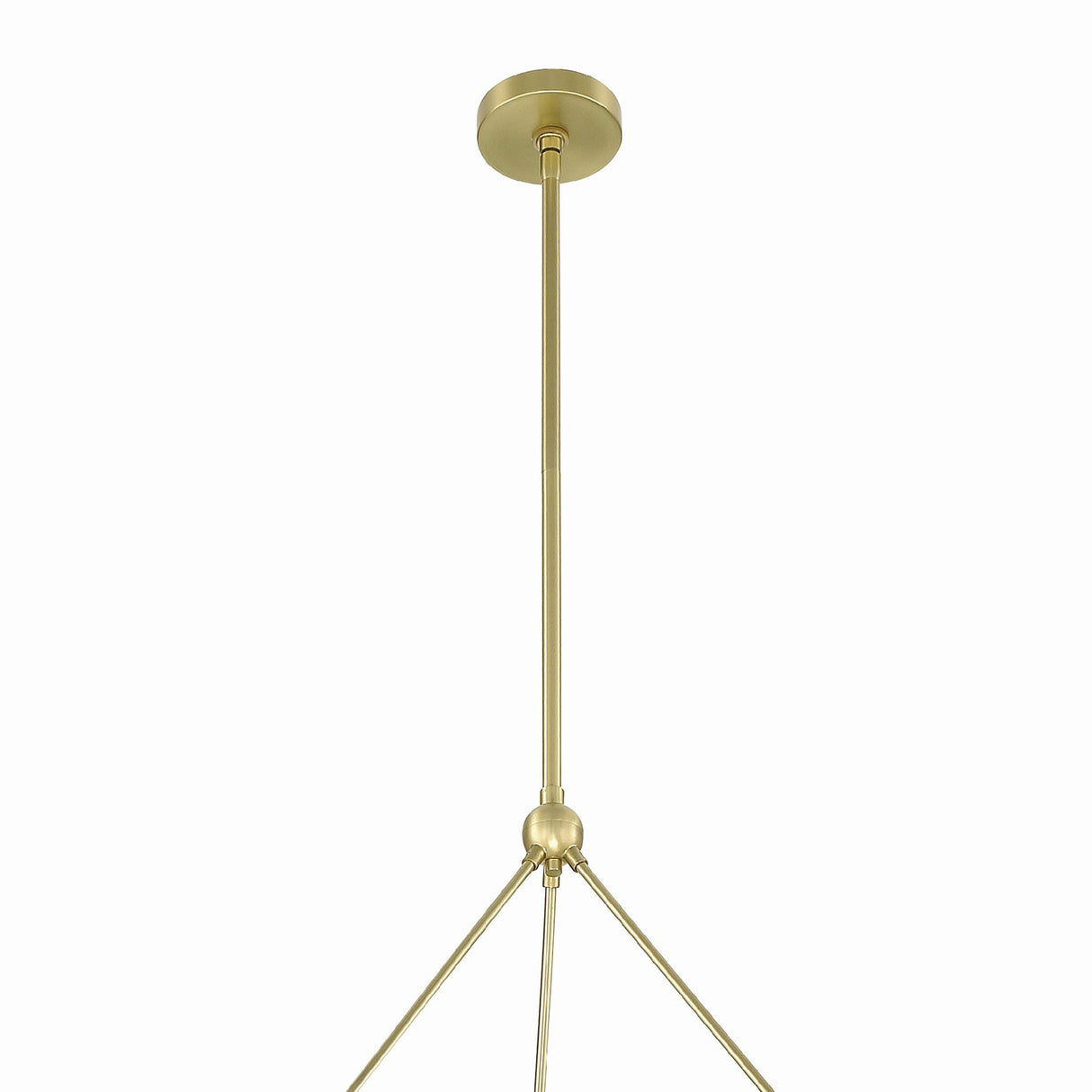 Silas 12 Light Ring Chandelier 48", Soft Brass and Faceted Crystal