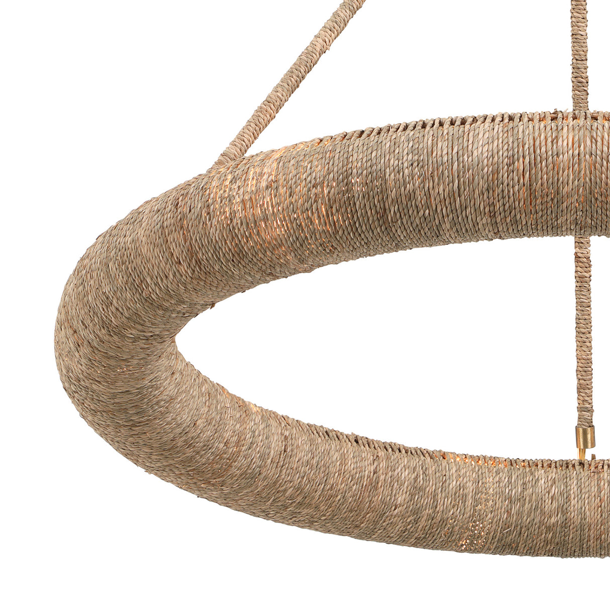 Seabrook LED Chandelier, Medium 32", Lake Grass and Soft Brass