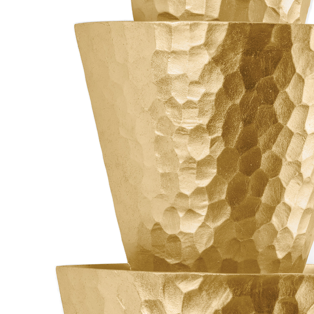 Vedra Wall Sconce 18", Hammered Gold Leaf