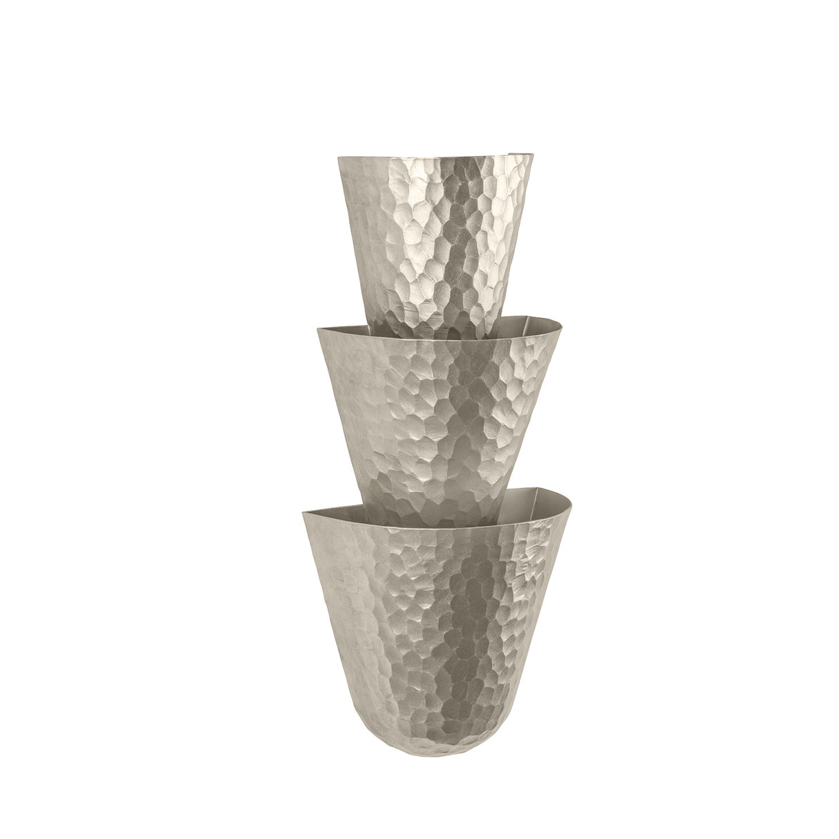 Vedra Wall Sconce 18", Hammered Silver Leaf