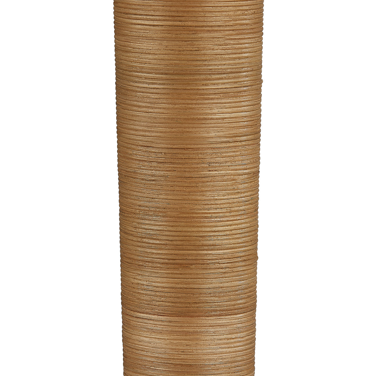 Arcadia Floor Lamp 68", Aged Brass and Rattan