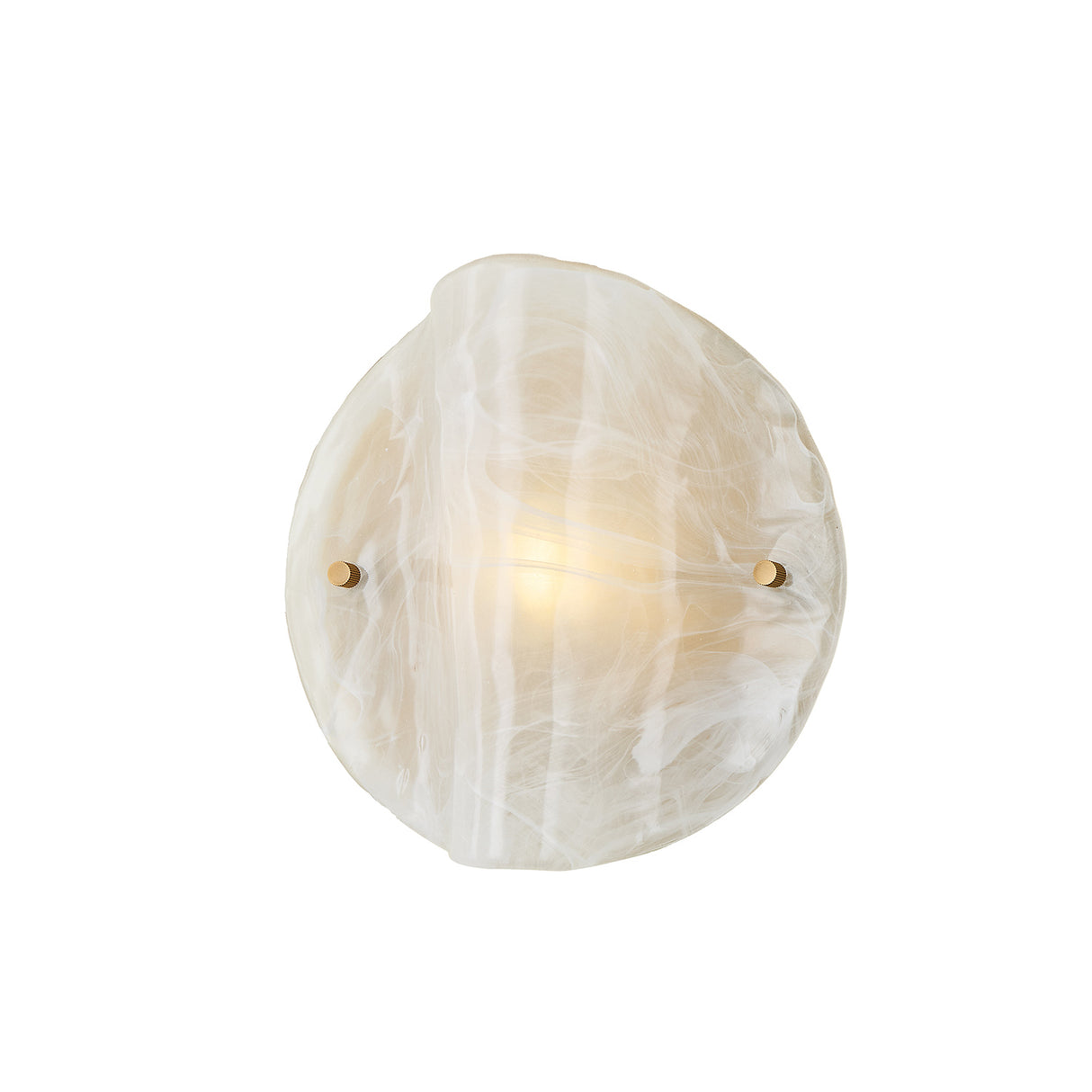 Ovina Wall Sconce 10", Patina Brass and Art Glass