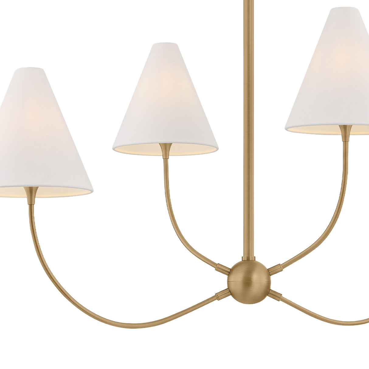 Yara 4 Light Linear Chandelier 48", Patina Brass