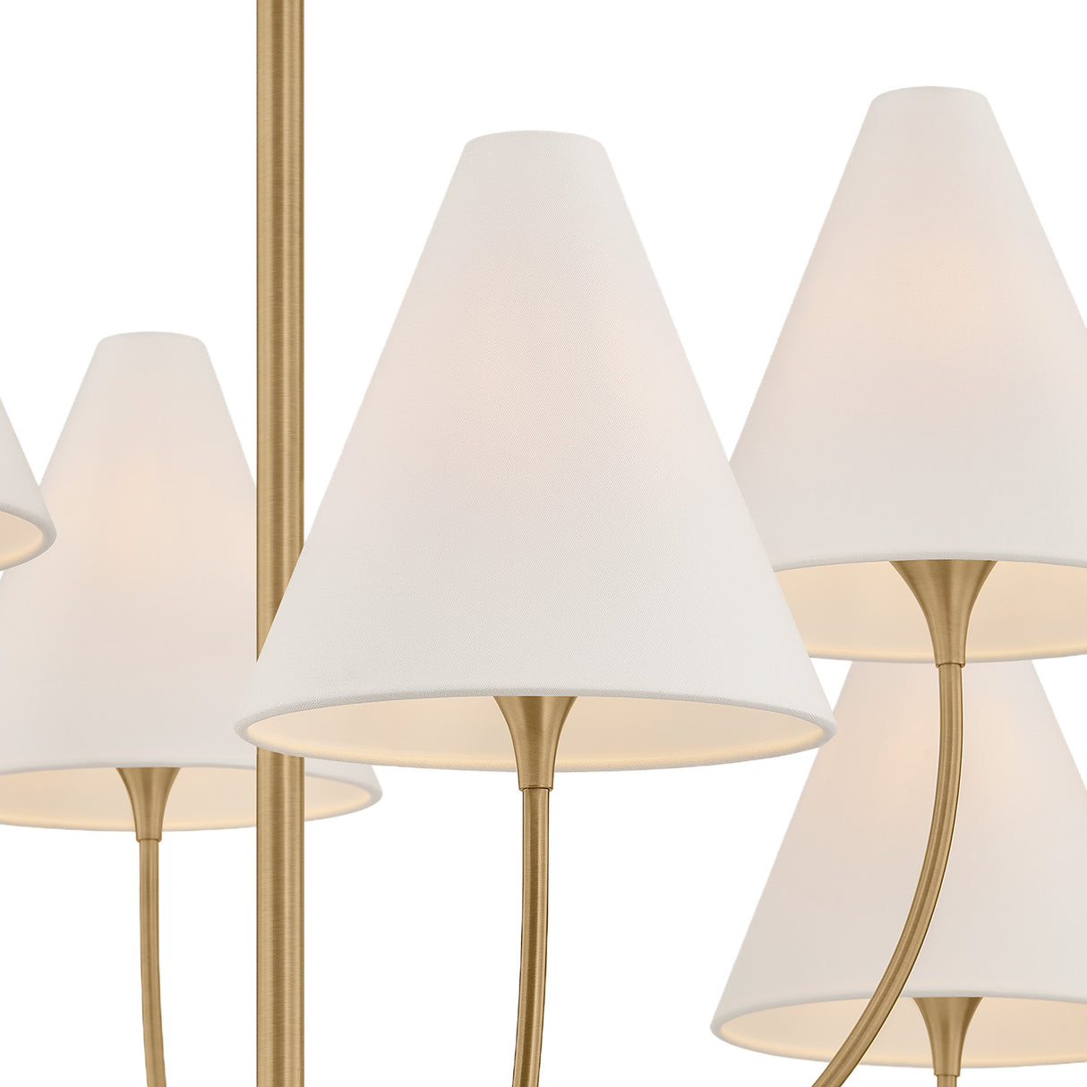 Yara 6 Light Chandelier 40", Patina Brass