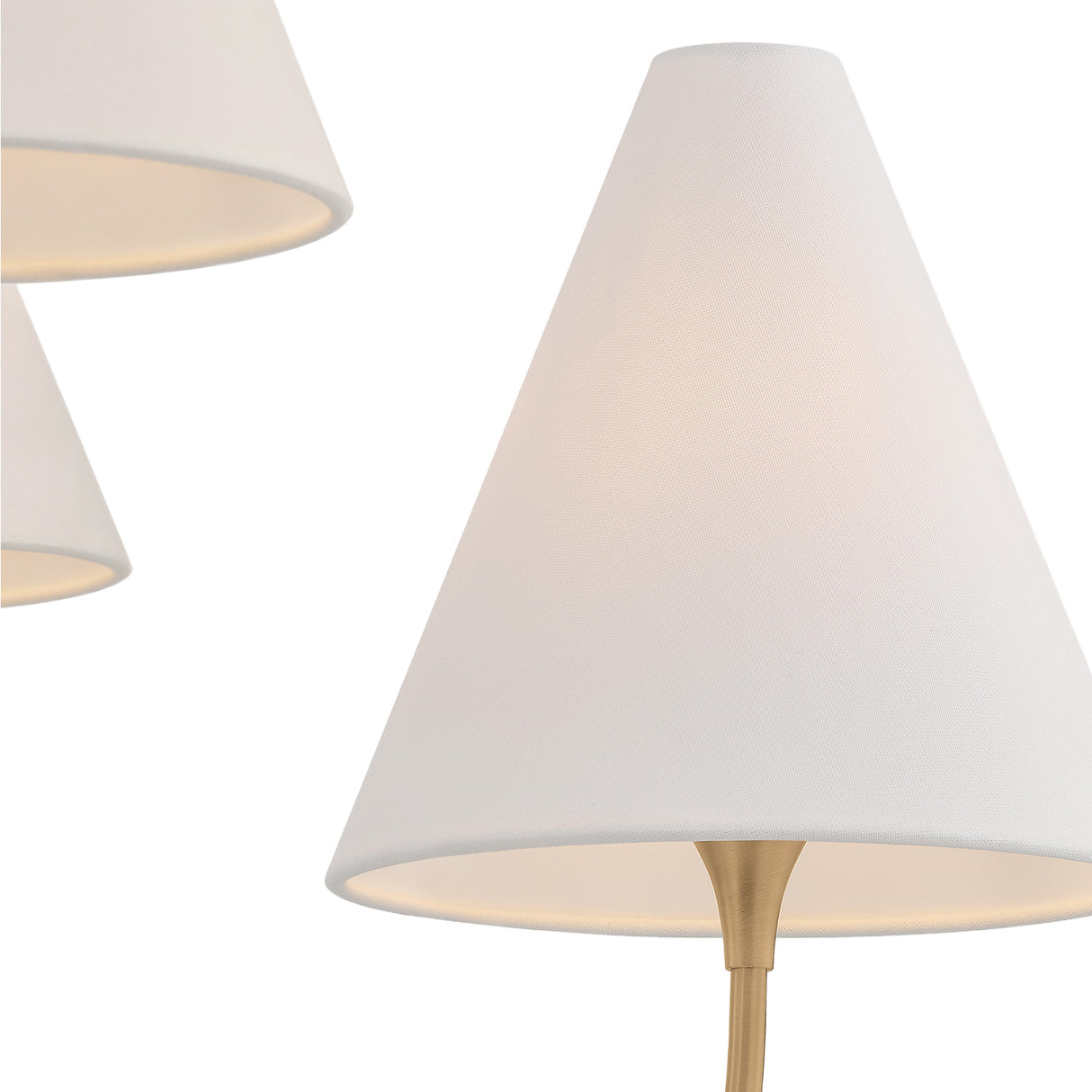 Yara 6 Light Chandelier 40", Patina Brass