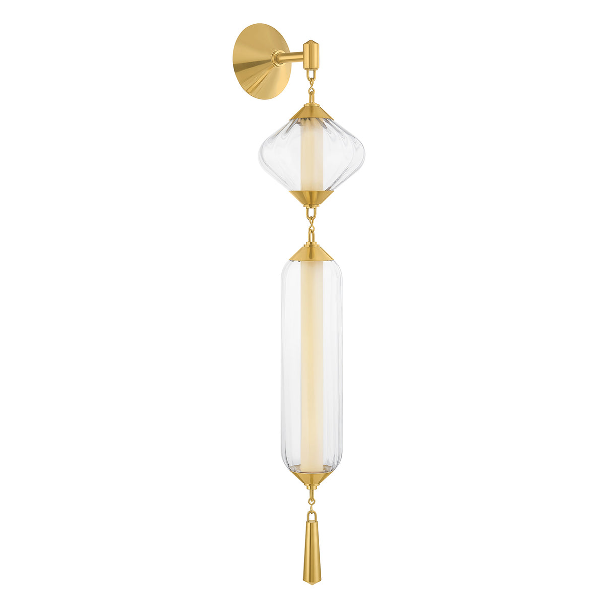 Reina LED Wall Sconce 42", Brass