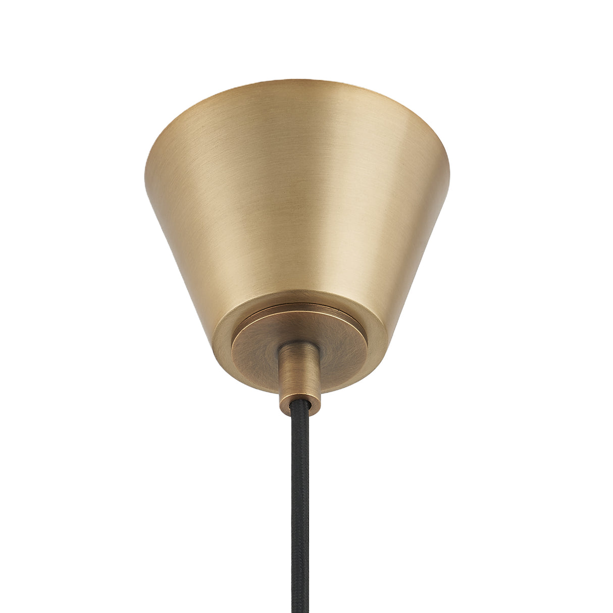 Hadley Pull-Down Pendant 18", Soft Sand and Patina Brass