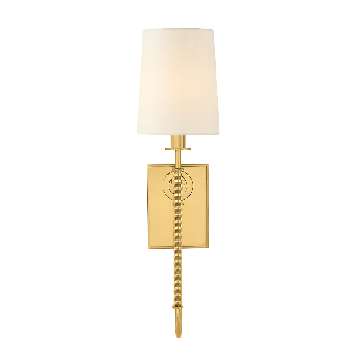 Pratt Single Wall Sconce 21", Aged Brass