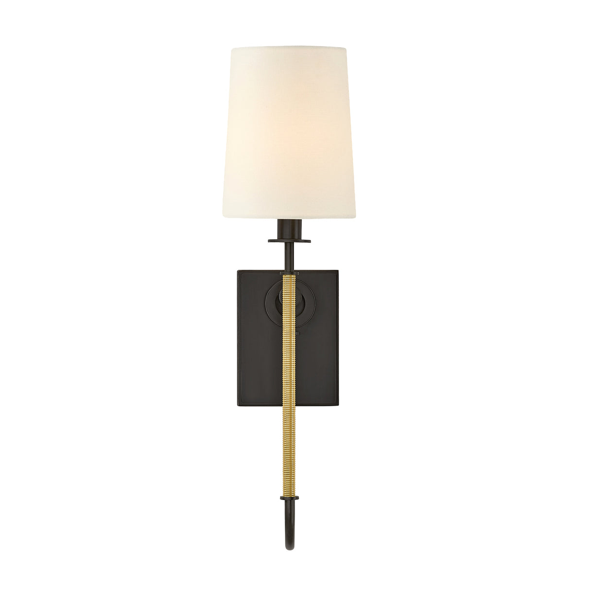 Pratt Single Wall Sconce 21", Old Bronze and Aged Brass
