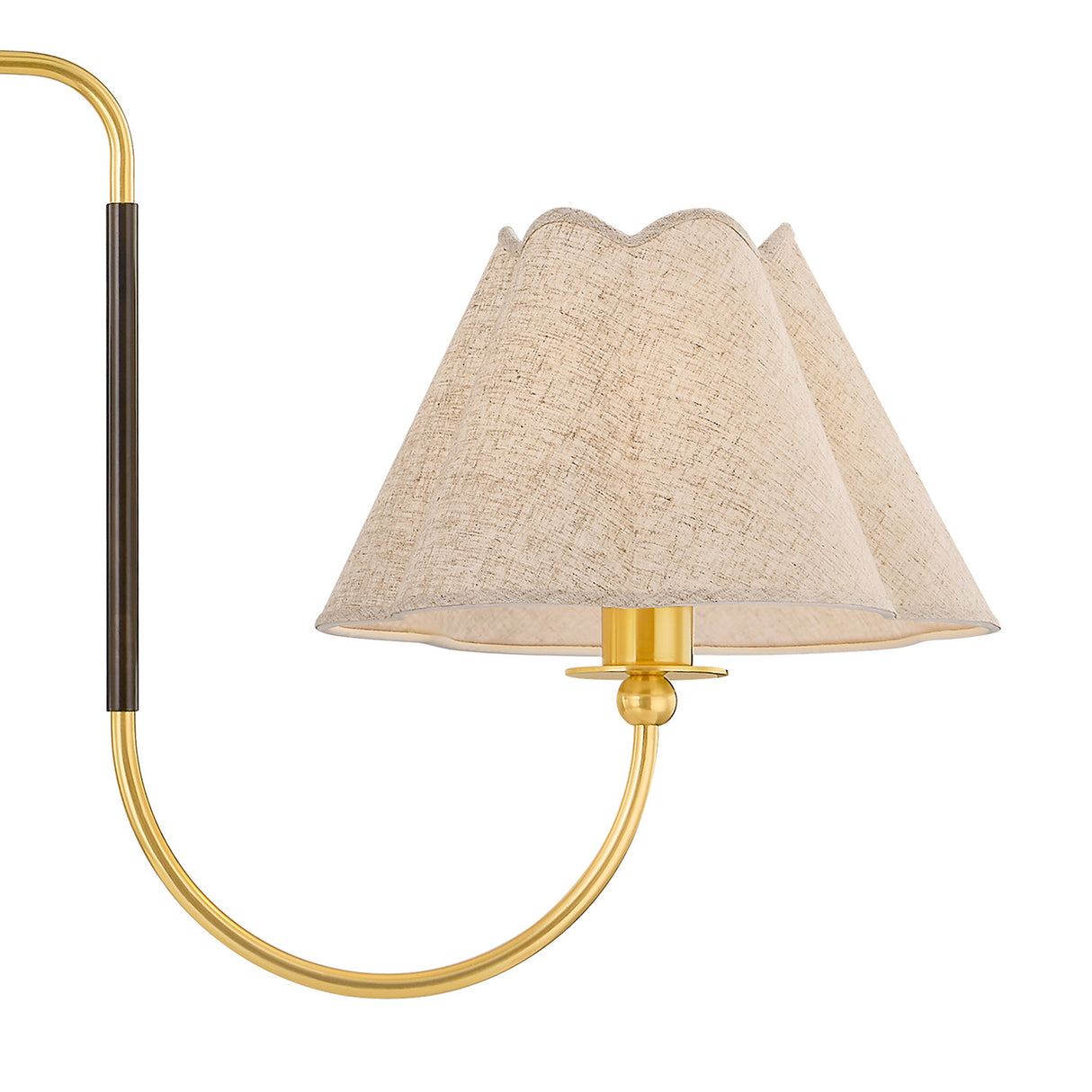 Sara 2 Light Linear Pendant 42", Aged Brass and Bronze