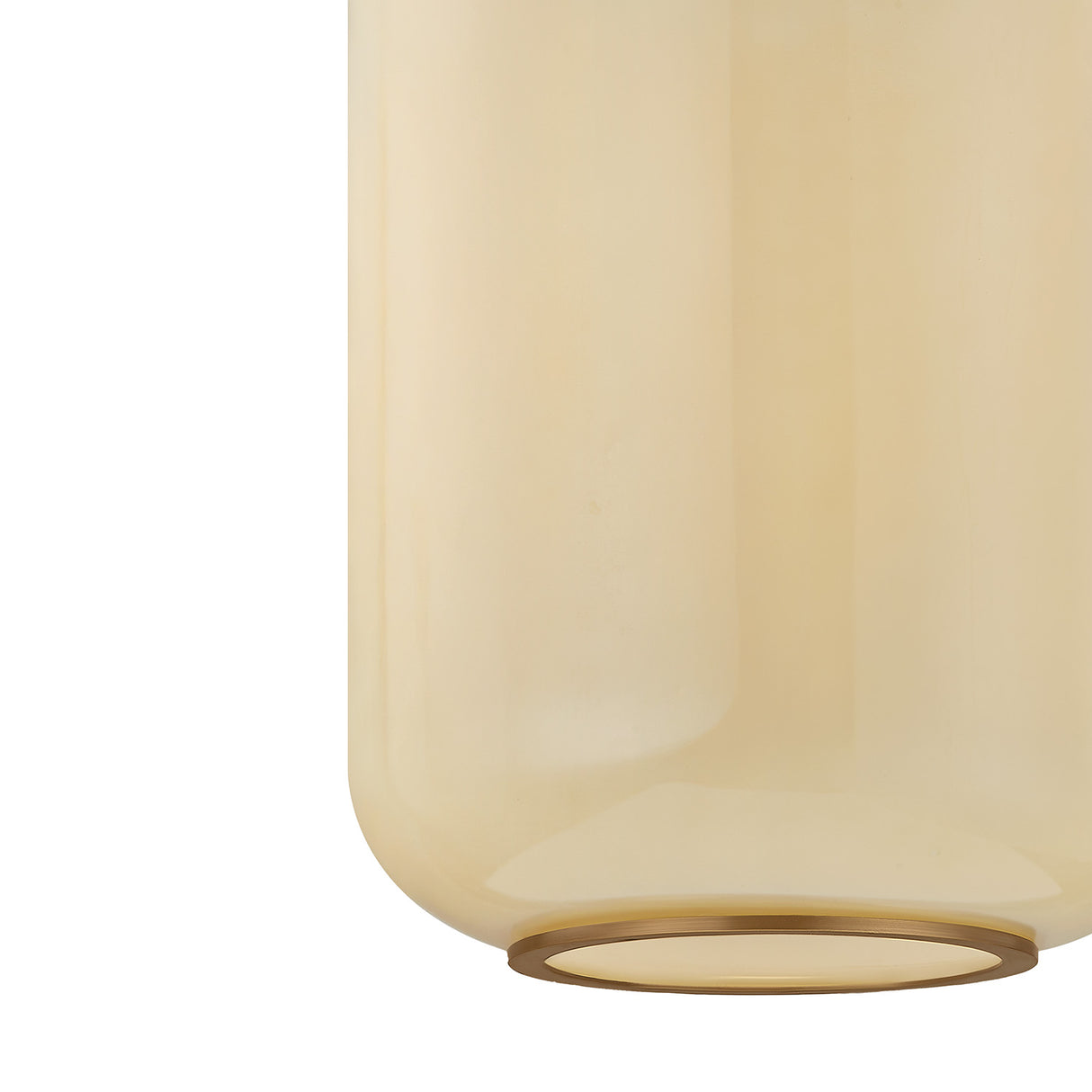 Yuma Pendant 14", Patina Brass and Rattan with Cream Milk Glass