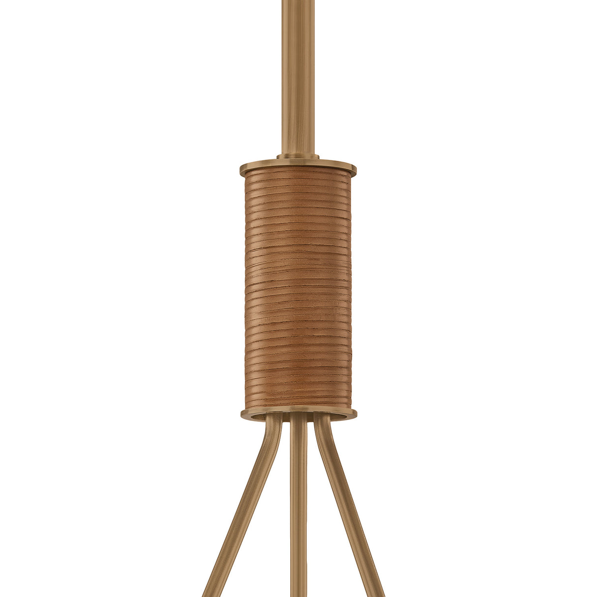 Yuma Pendant 14", Patina Brass and Rattan with Cream Milk Glass