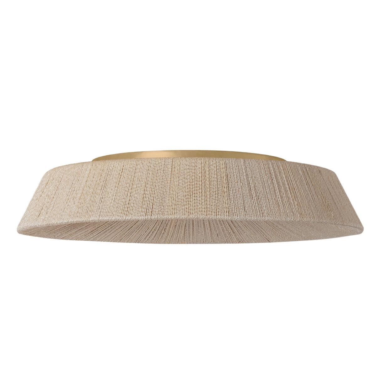 Callen Large LED Flush Mount 24", Natural Rope and Gold Leaf