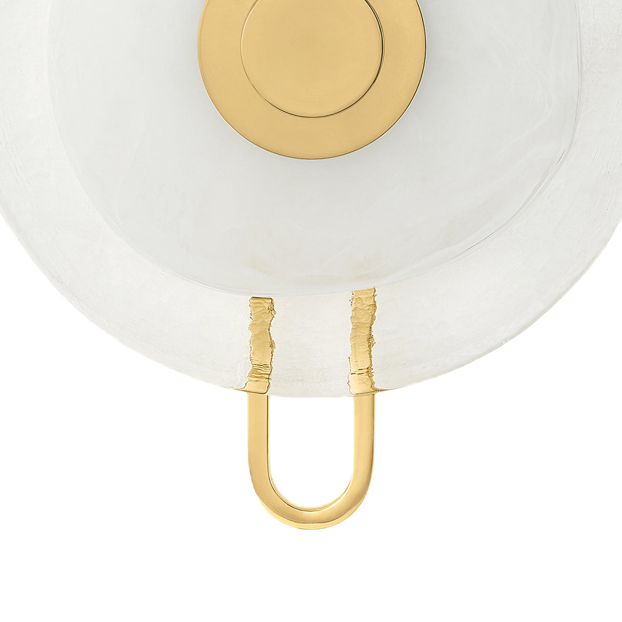 Quella LED Wall Sconce 18", Aged Brass and Piastre Glass