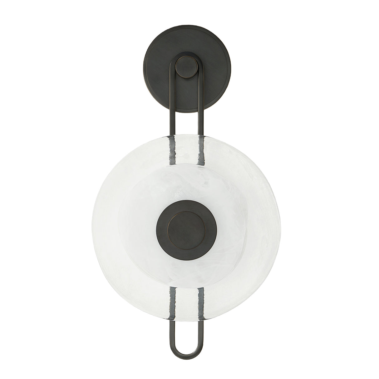 Quella LED Wall Sconce 18", Old Bronze and Piastre Glass