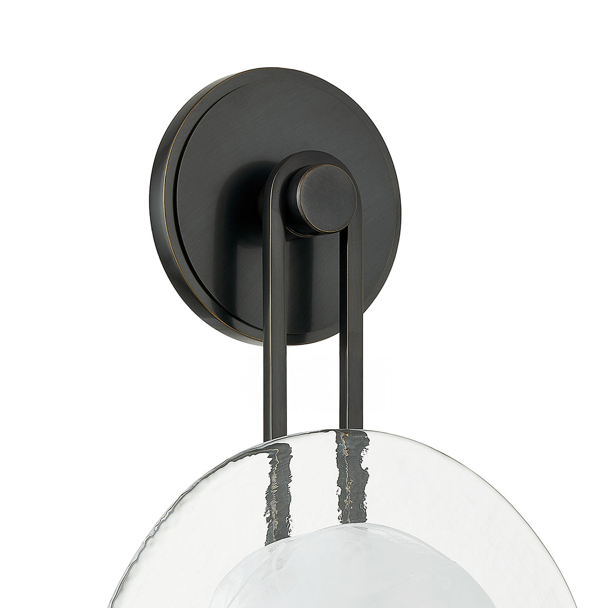 Quella LED Wall Sconce 18", Old Bronze and Piastre Glass