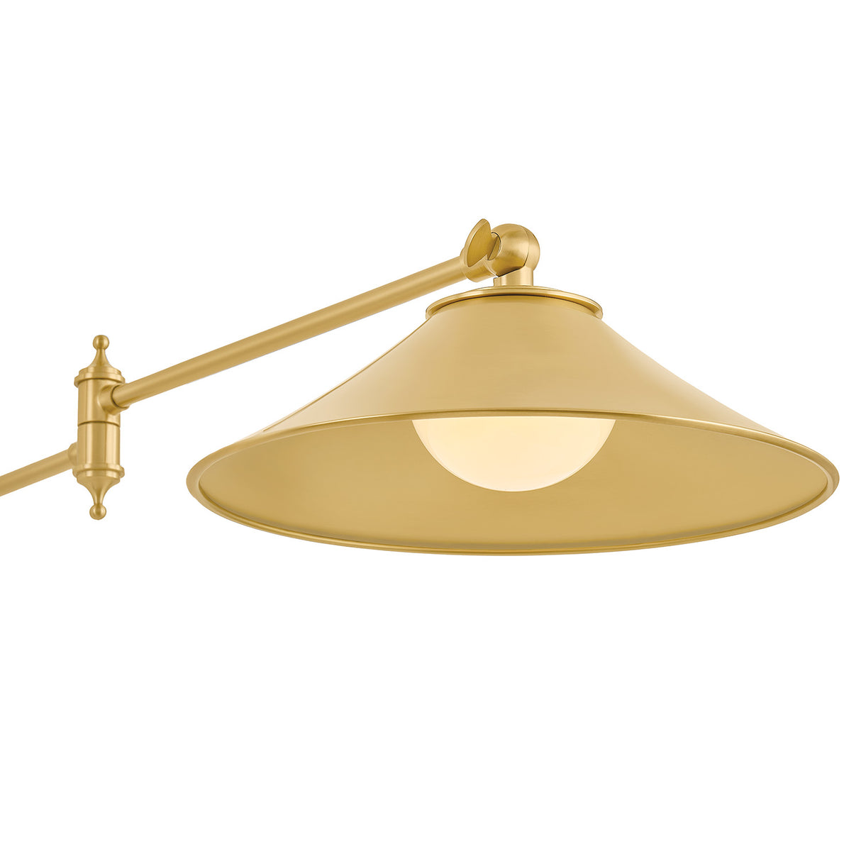 Kelsie Swing Arm LED Wall Sconce, Aged Brass
