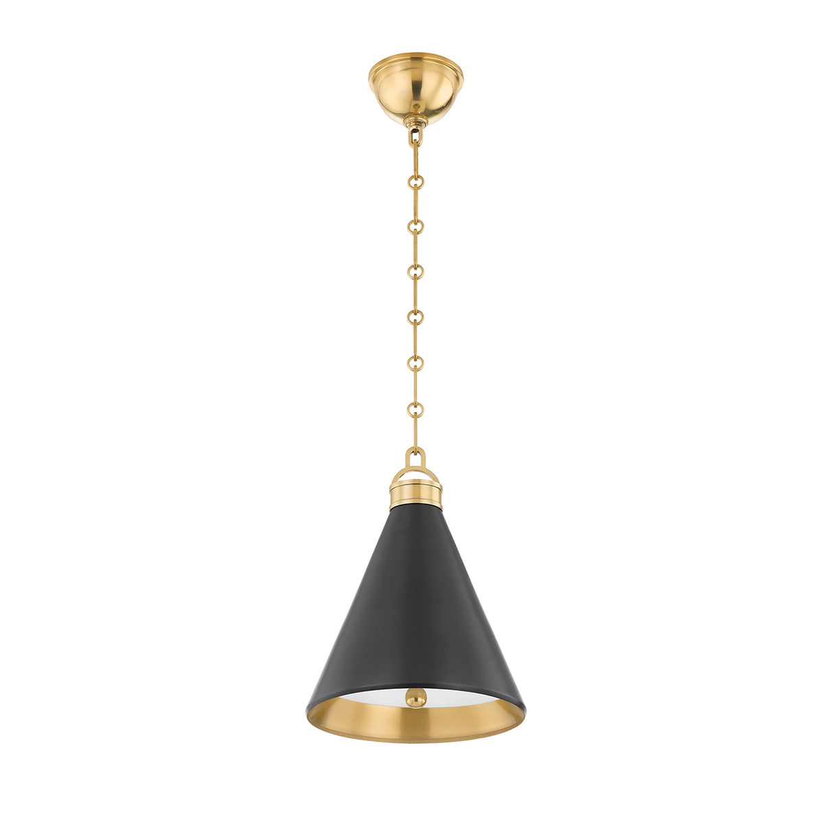 Ambrose Small Pendant 10", Urban Bronze and Aged Brass