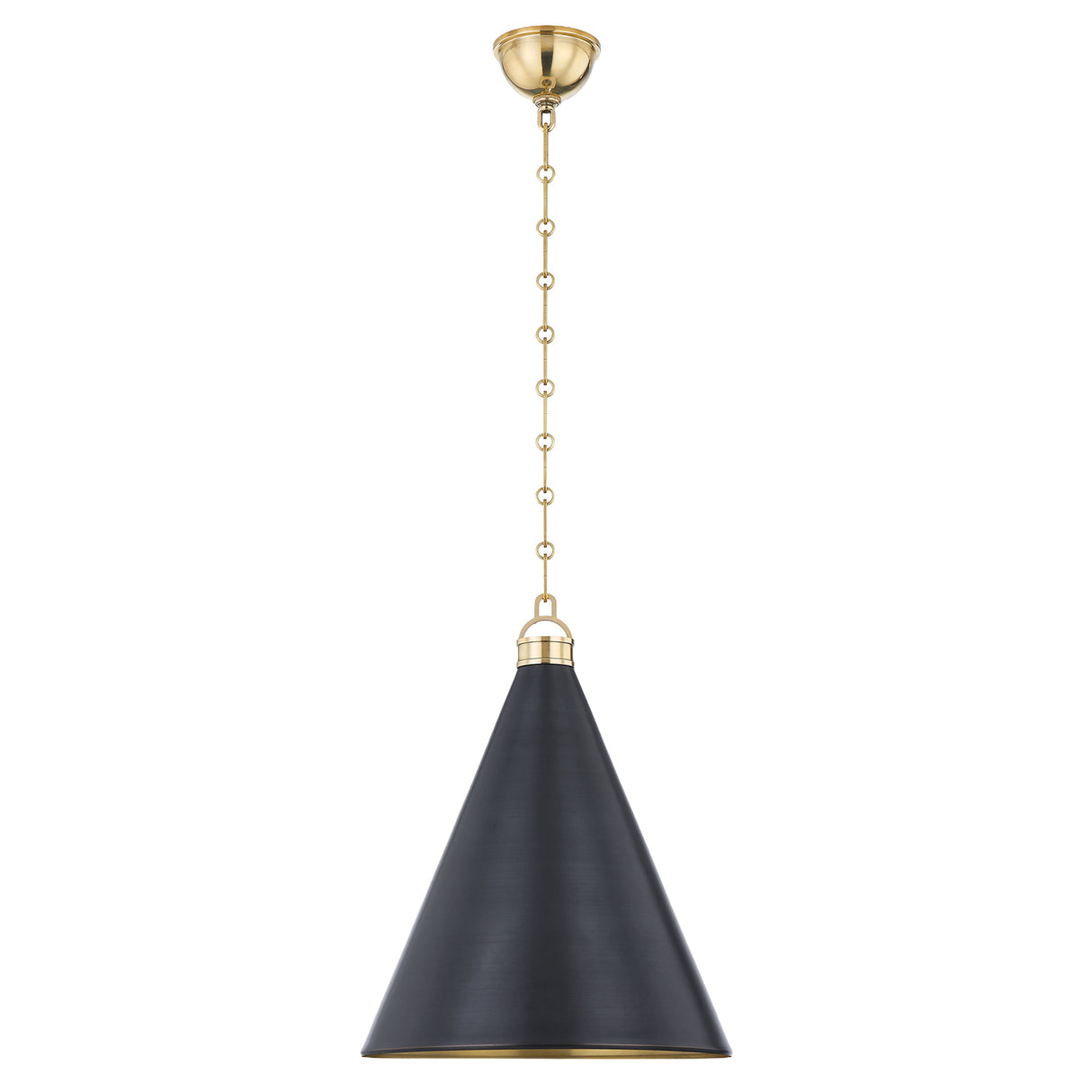 Ambrose Medium Pendant 15", Urban Bronze and Aged Brass