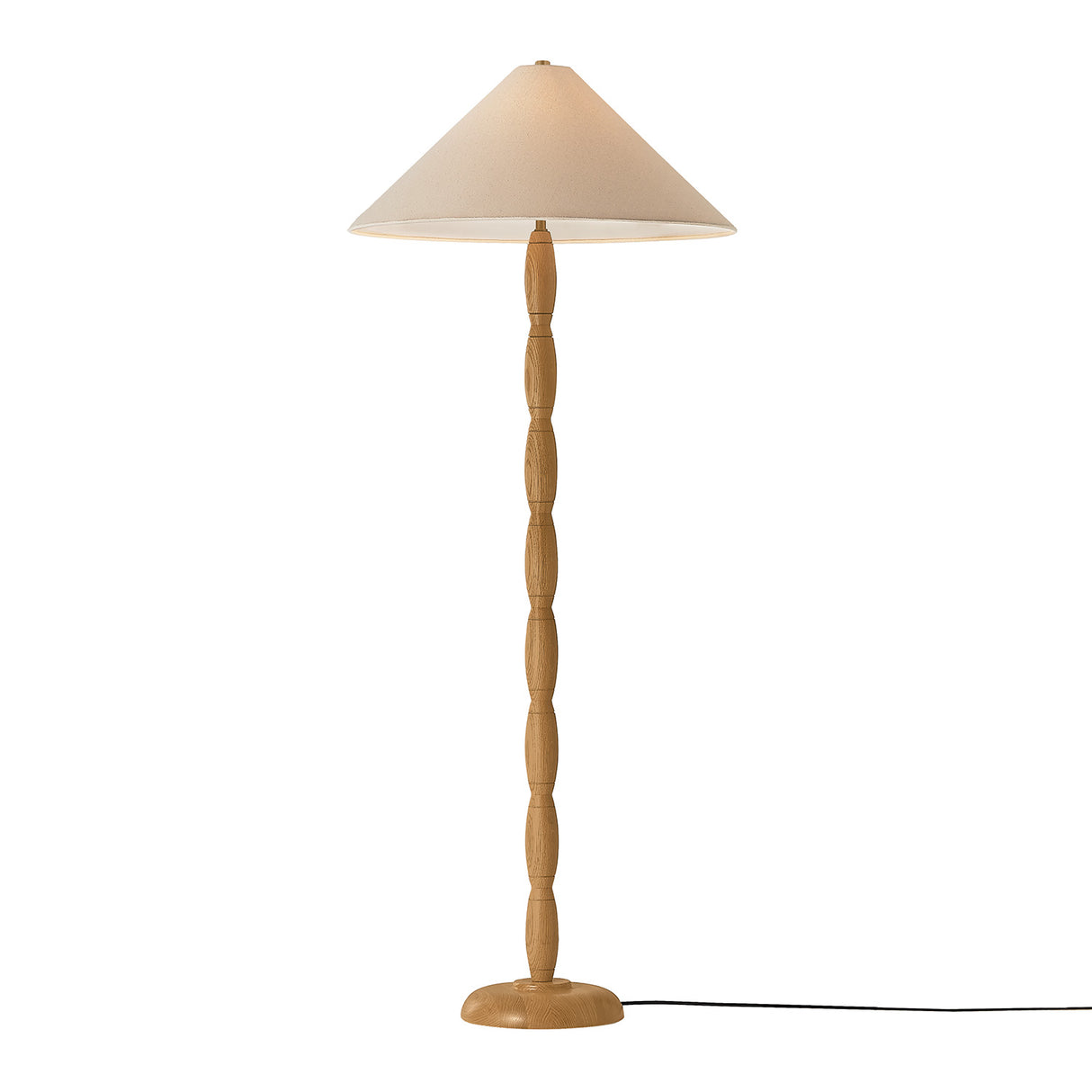 Audra Floor Lamp 64", Natural Oak