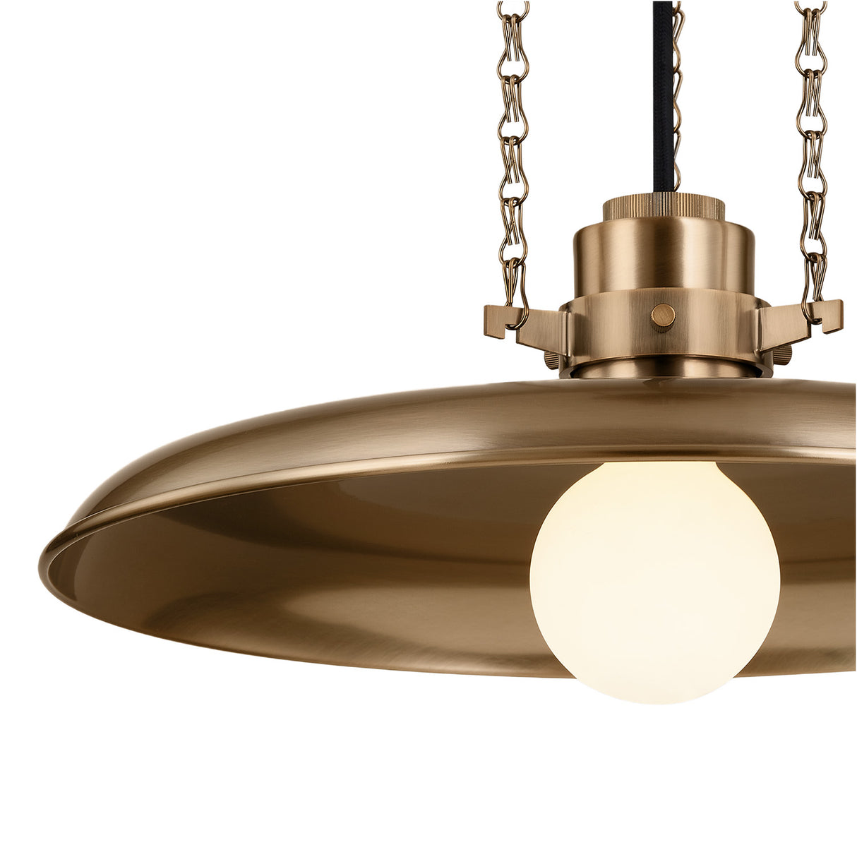 Titan Medium Pendant 16", Patina Brass