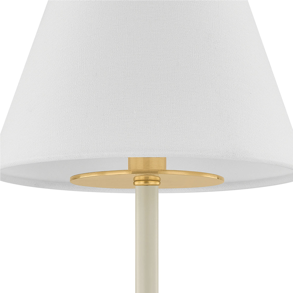 Cicero Wall Sconce 17", Off White and Aged Brass