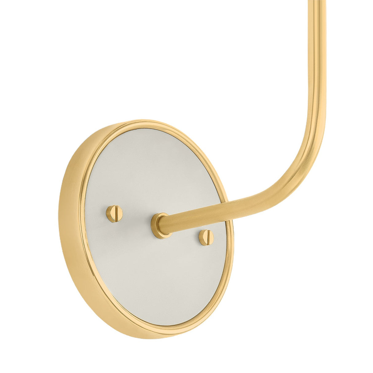 Cicero Wall Sconce 17", Off White and Aged Brass