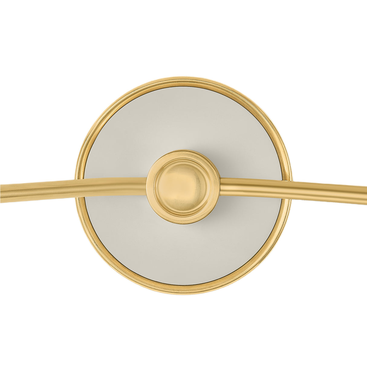 Cicero Double Wall Sconce 16", Off White and Aged Brass