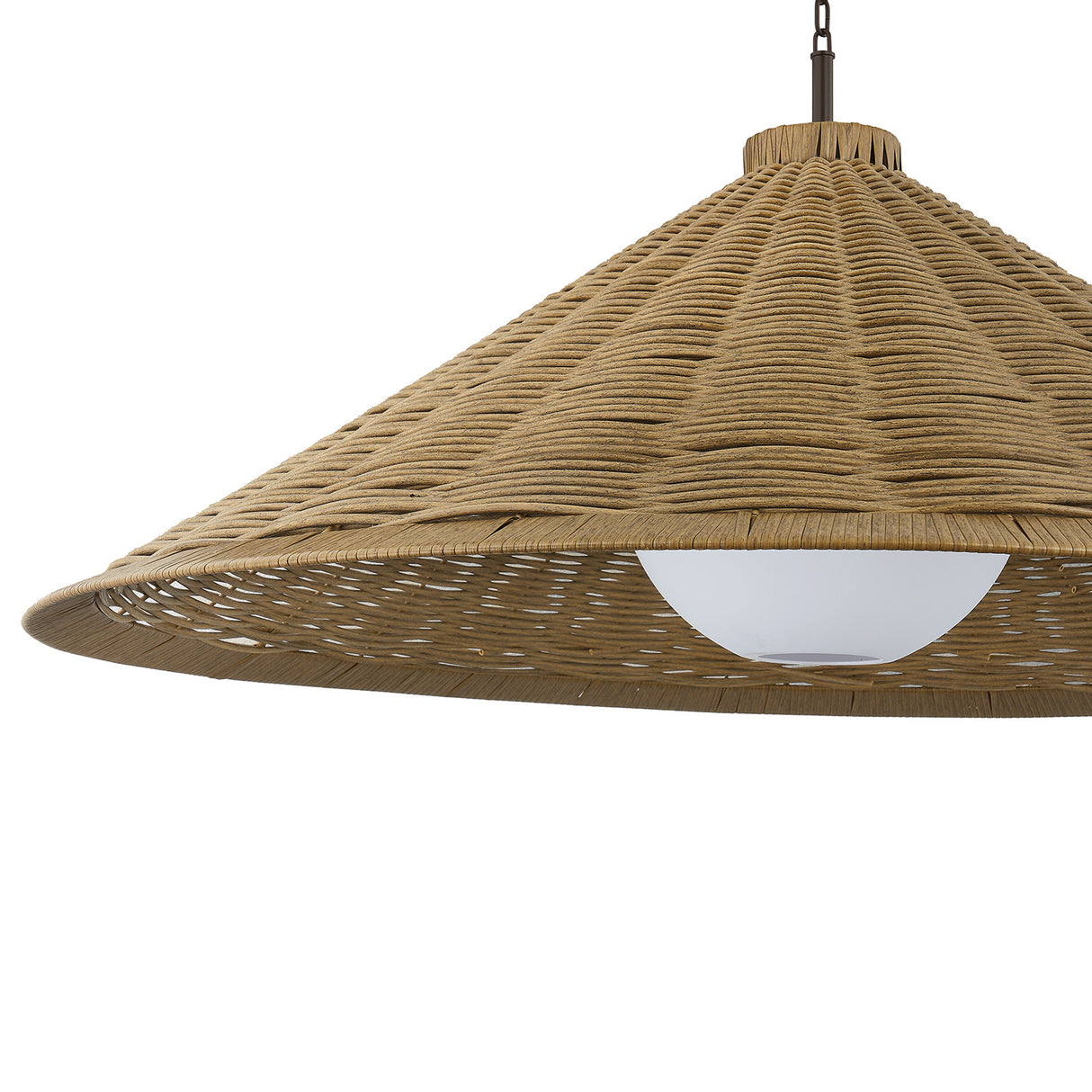 Haven Extra Large Outdoor Pendant 44", Wicker and Bronze