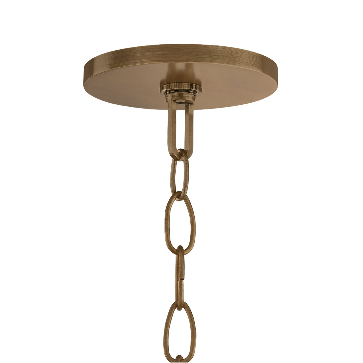 Santiago Large Pendant 24", Natural and Patina Brass