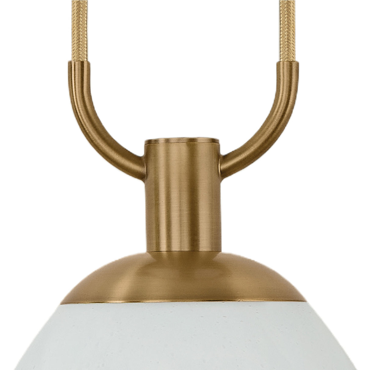 Orly Wall Sconce 17", Patina Brass and Seeded Cloud Glass