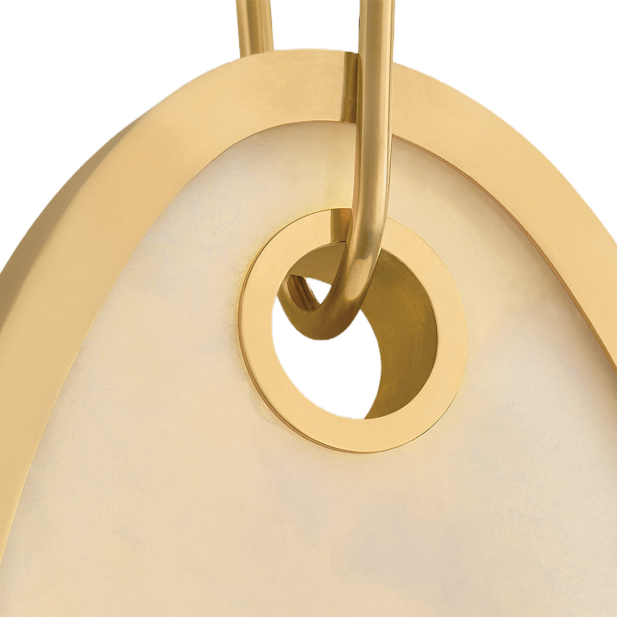 Kaia LED Wall Sconce 21", Brass and Onyx