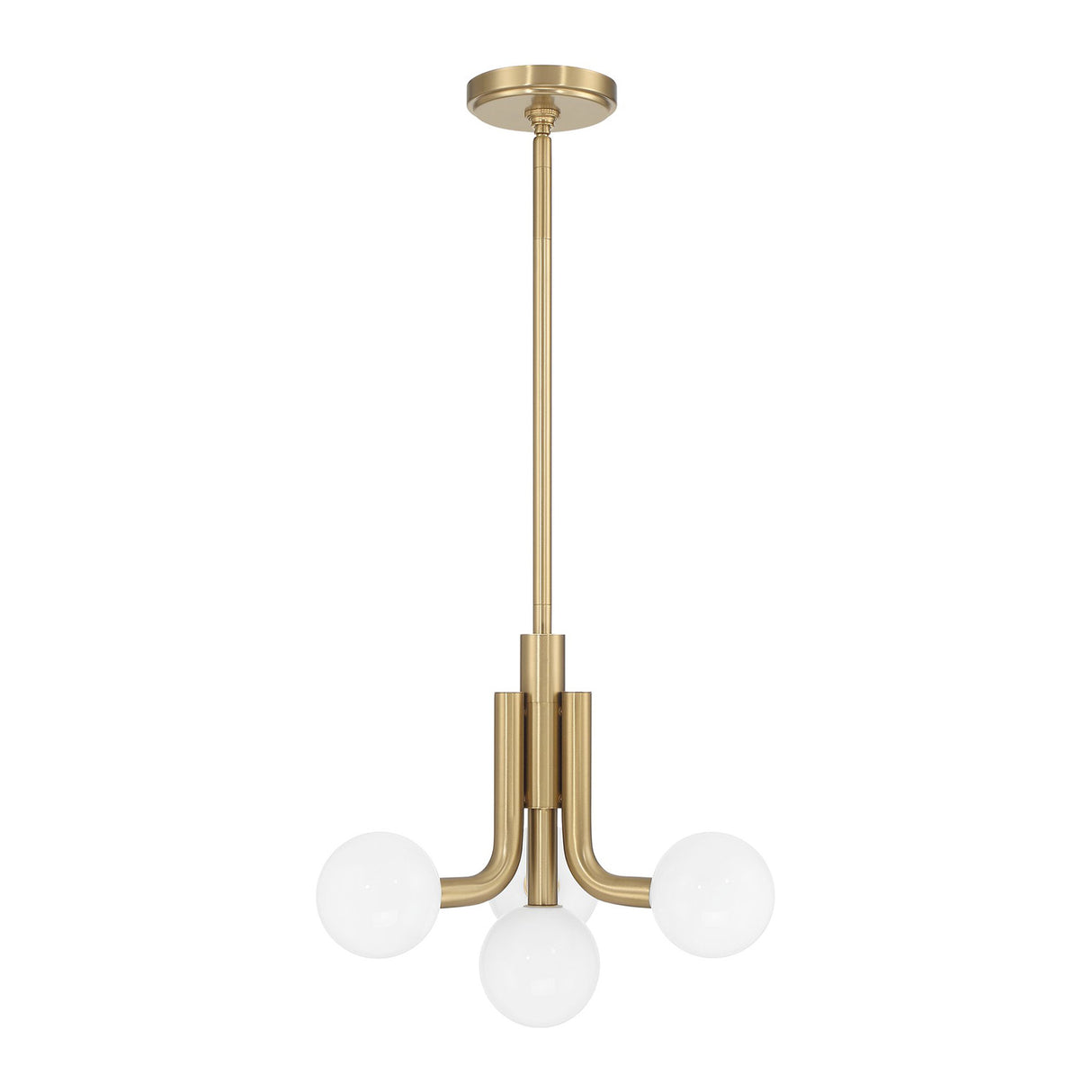 Maribel 4 Globe Pendant 16", Satin Brass