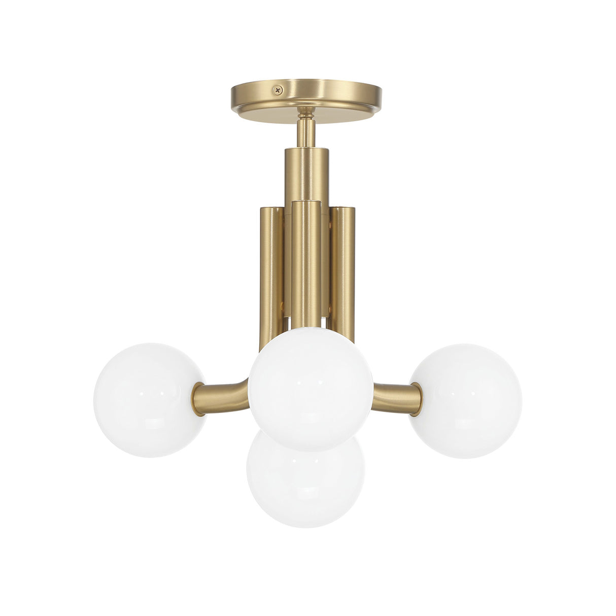 Maribel 4 Globe Pendant 16", Satin Brass