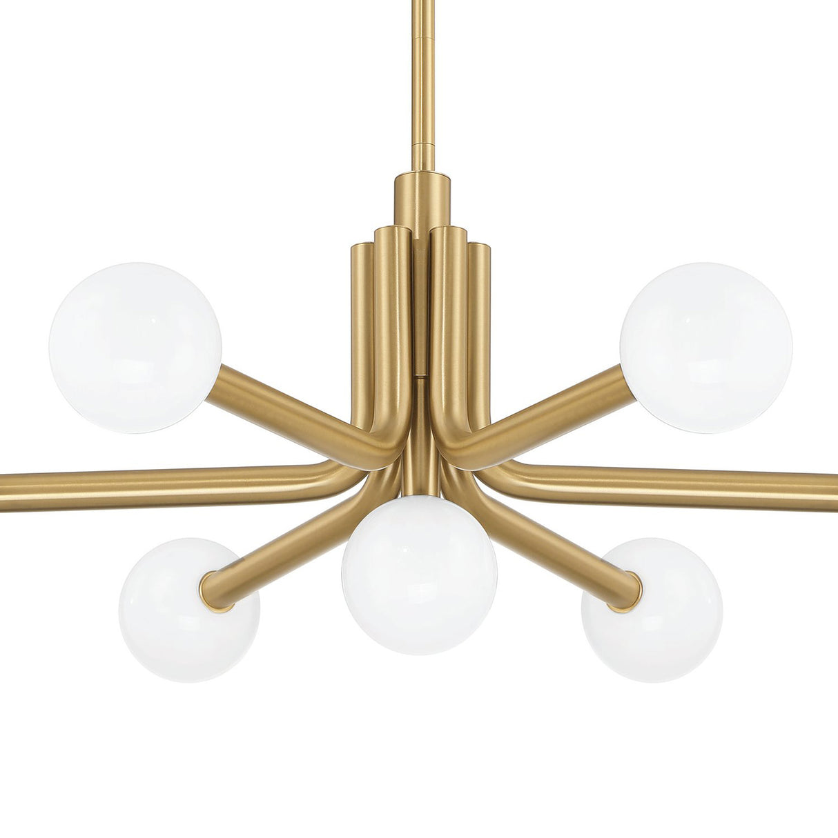 Maribel 7 Globe Chandelier 29", Satin Brass