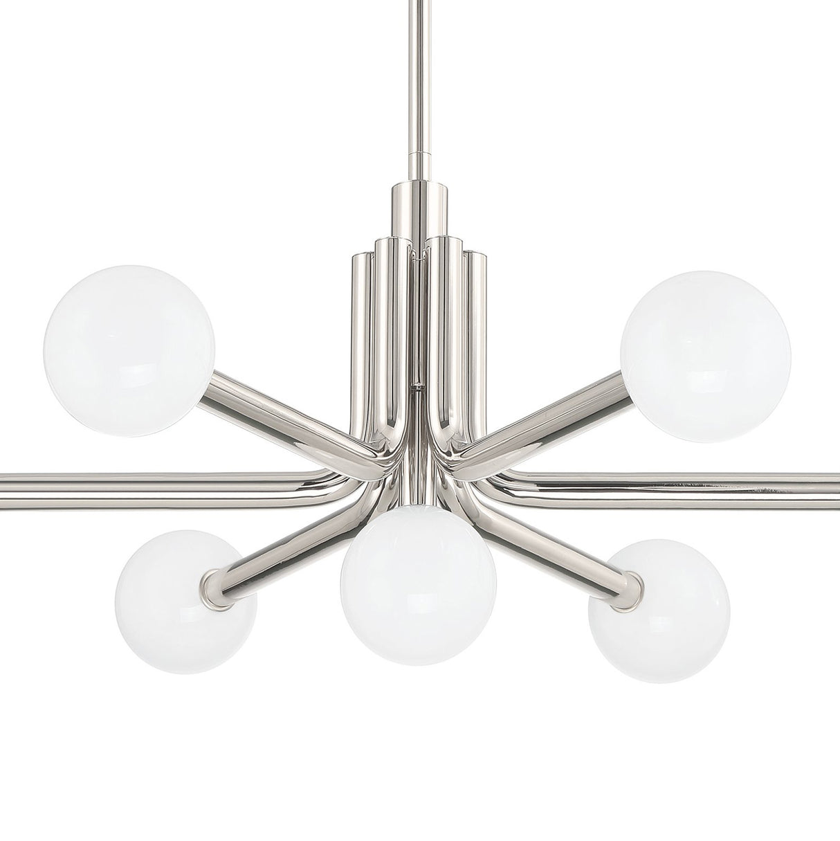 Maribel 7 Globe Chandelier 29", Polished Nickel