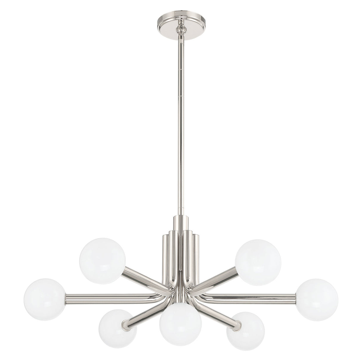 Maribel 7 Globe Chandelier 29", Polished Nickel