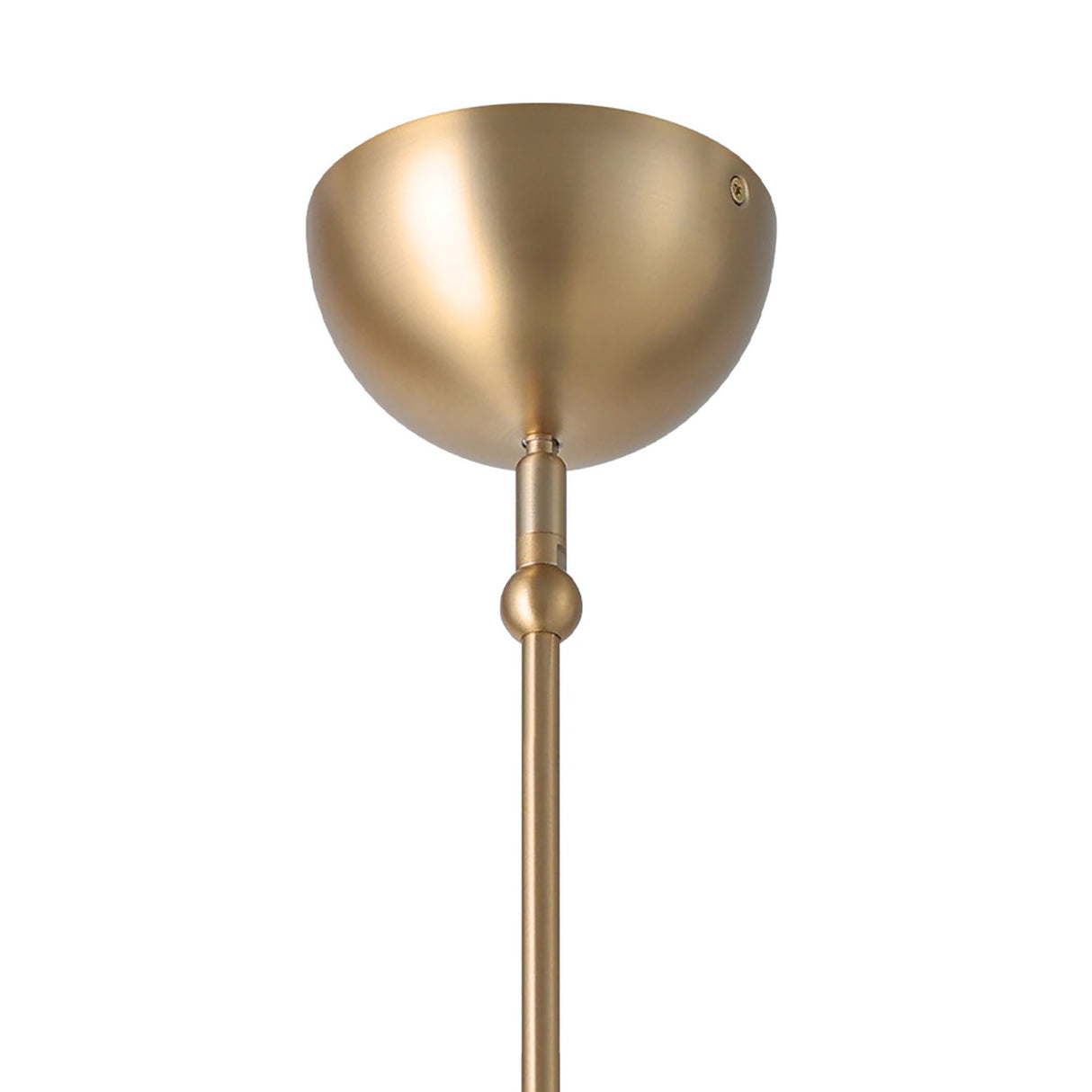 Lloyd Medium LED Pendant 14", Black Leather and Satin Brass