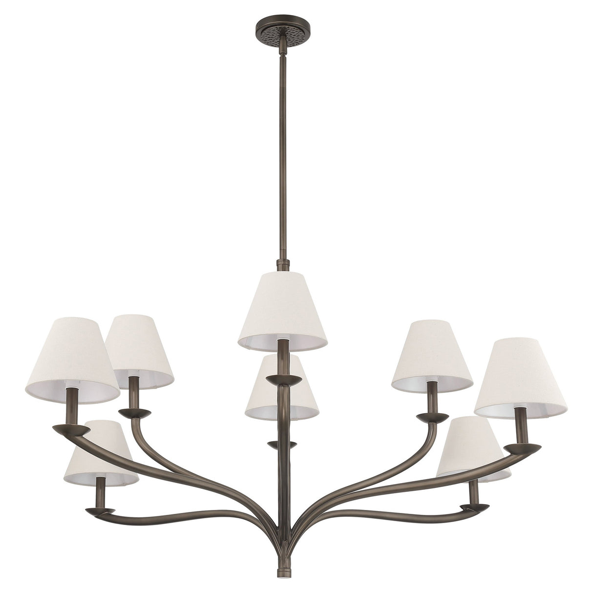 Valen 8 Light Chandelier 52", Forged Bronze