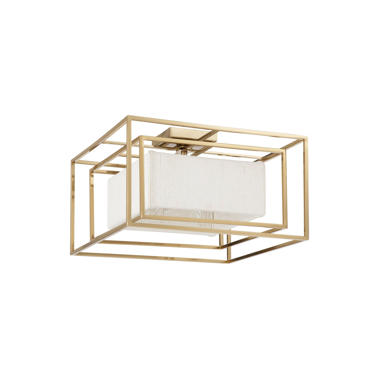 Tilda Pendant 18", Brass and Natural Rope