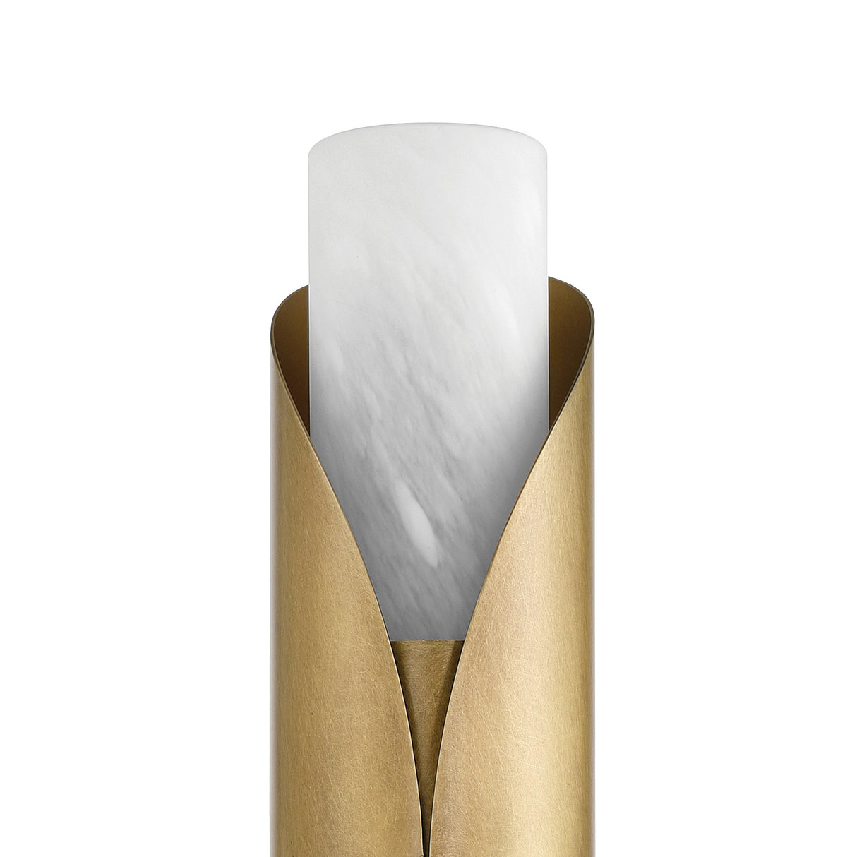 Alessio Medium Wall Sconce 18", Distressed Brass and Alabaster