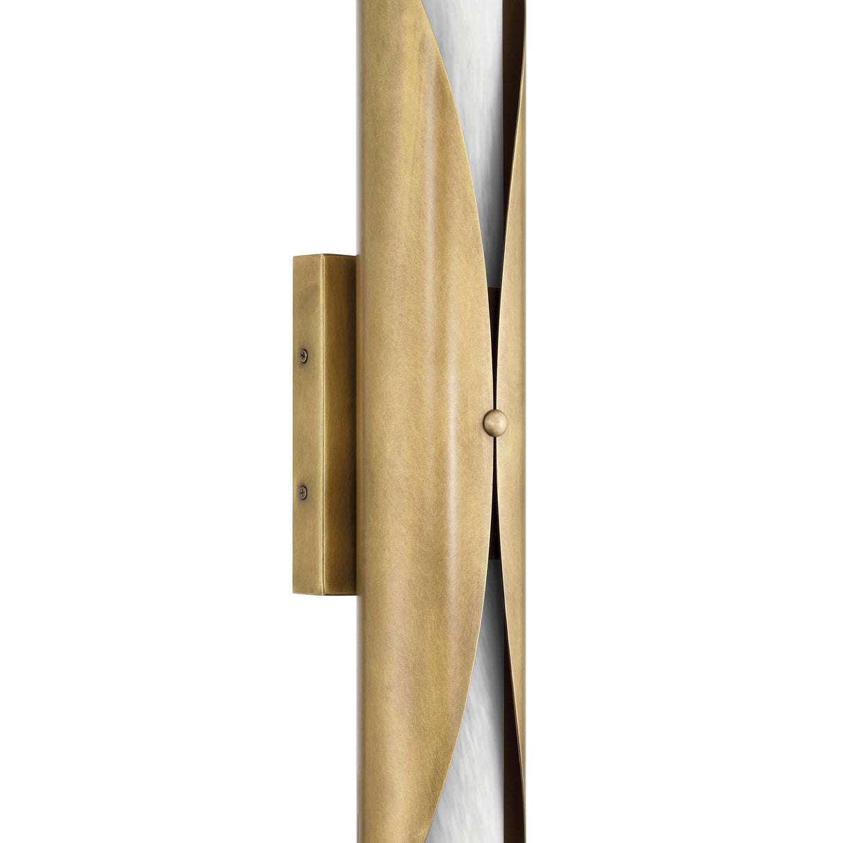 Alessio Extra Large Wall Sconce 30", Distressed Brass and Alabaster