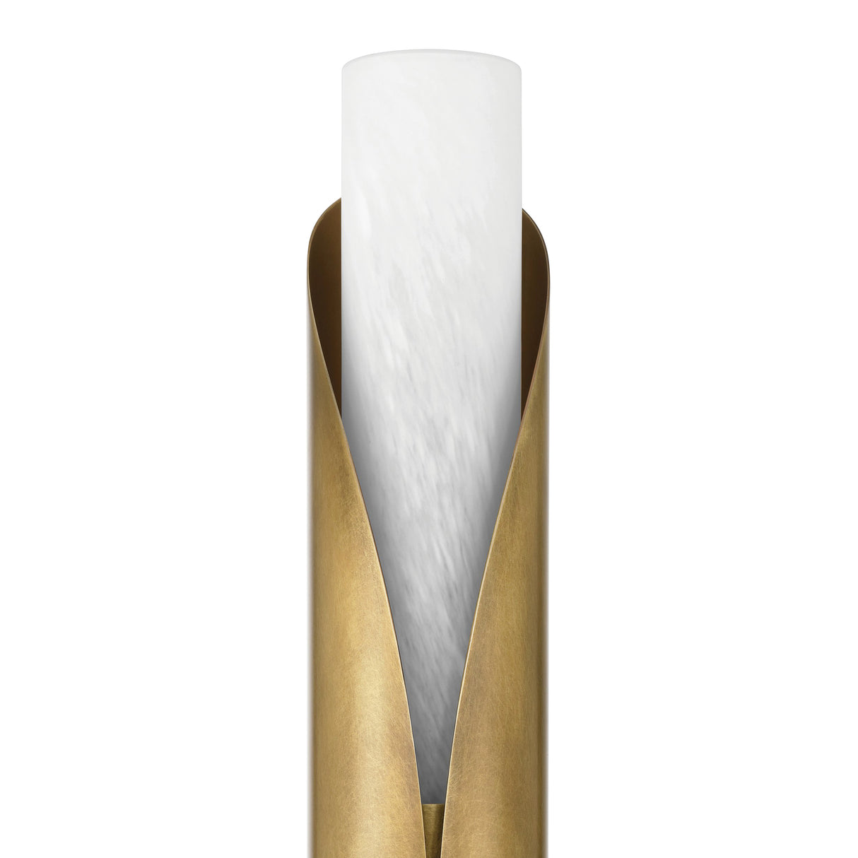 Alessio Extra Large Wall Sconce 30", Distressed Brass and Alabaster