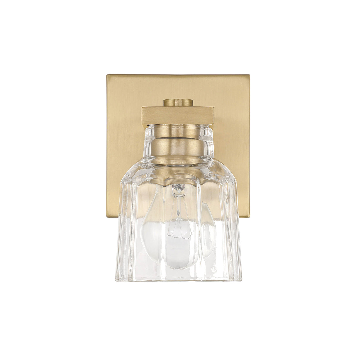 Kurt Vanity Wall Sconce, Satin Brass